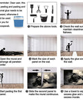 Installation guide for Massive Vintage Steam Train Mural, showing step-by-step process to apply Retro Locomotive Wallpaper on wall.