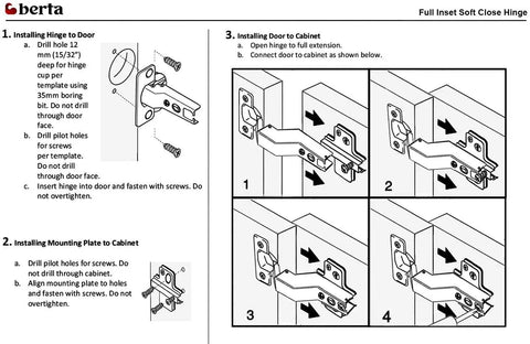 Heavy Duty Inset Concealed Kitchen Cabinet Hinges With Smooth Soft Close And 86 Degree Restricted Opening For Frameless Doors Offers Quick Six Way Cam Adjustment Comes Plug And Play With All Mounting Hardware Included In A Handy Two Pack Size