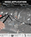 9 Piece Hose Clamp Pliers Set Long Reach Tool Kit For Water Hoses And Radiator shown in use on car engine