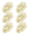 Premium Golden Duckbill Hasp Latches for Wood Boxes and Tool Cases pack of six, durable toggle hardware for secure storage.