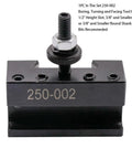 Boring, turning, facing tool holder from 7Pcs Wedge Type Quick Change Tool Post Set for Mini Lathe, labeled 250-002.
