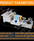 Powerful 750W Jewelry Bench Machine With Adjustable 800 To 10,000 RPM Speeds, ideal for precision cutting and polishing tasks.