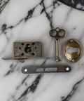 Set Of Five Antique Furniture Locks For Cabinets And Drawers With Old School Vibe Vintage Wood Box Lock With Key