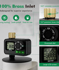 Sprinkler Timer For Outdoor Hose Faucet With Brass Inlet And Large Dial, No Fuss Easy To Program Up To 11 Hours 59 Minutes