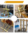 Heavy Duty 2 Jaw Wheel Hub Removal Tool With Adjustable Inner Bearing Puller Made From Forged Steel Drop-Forged Carbon Steel Heat Treated For High Torque Electroplated Rust Resistant Finish Self-Locking Leverage Design Perfect Sturdy Build For Heavy on wheel hub and bearing removal