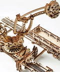 Rail Mounted Mechanical Claw Wooden Model Kit 3D Puzzle Assembly For Teens And Adults A Brain Teaser With Moving Levers On A Full Scale Rail Platform Detailed Construction Guide And Hands On Educational Fun, laser-cut plywood