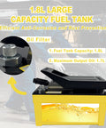 1.8L capacity fuel tank for Heavy Duty Aluminum Air Hydraulic Foot Pump, 10,000 PSI Output, 1.7 Liter Reservoir, oil filter detail.