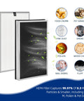 Air Purifier Replacement Filter For MA Series 112 V2.0 3 In 1 Filtration System showing filtration features