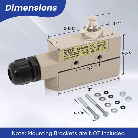 Built Tough Micro Switch With Pin Plunger For Commercial Door Detection And Appliance Sensing For Air Curtain Microwave Refrigerator And Industrial Use CM Miniature Limit Switch For Reliable Actuation with dimension specifications