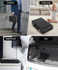 Portable Fingerprint Gun Safe For Handgun With Three Quick Access Methods Including Fingerprint Digital PIN And Physical Key No Hassle Carry Handle Design For Easy Transport At Bedside Cabinets Wardrobes And Car Safes
