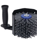 M10 Handheld Burnishing And Polishing Tool For Metal Workpieces with brush attachment for stainless steel and aluminum