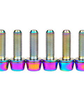 Rainbow Titanium Alloy M5x16mm 18mm Tapered Head Allen Hex Bolt With Washer For Mountain And Road Bike Stem Parts Pack Of 6 Anti Corrosion