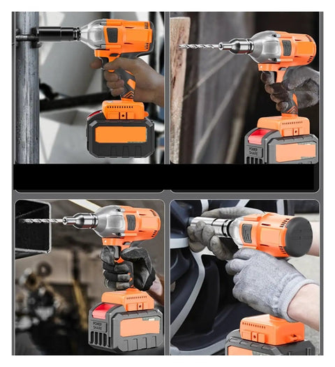 Cordless Brushless Impact Wrench High Torque Heavy Duty Electric Power Tool For Car Repair Construction Use Cordless Design Offers Limitless Mobility And Powerful Performance Built To Withstand Tough Conditions