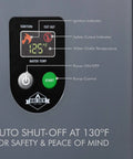 Portable Propane Water Heater And Shower Pump For Camping And Outdoors display with LCD auto safety shutoff