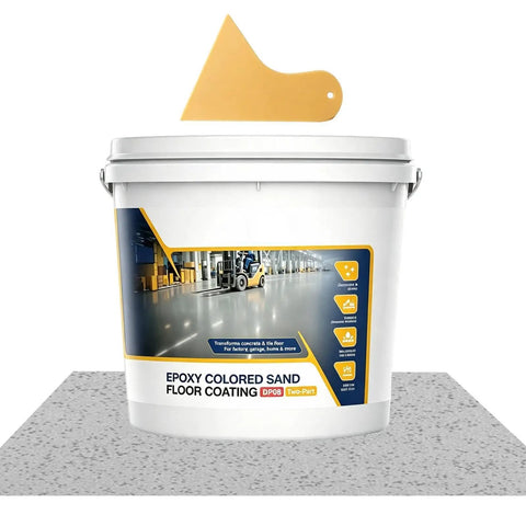 Epic High Gloss Colored Epoxy Garage Floor Paint Kit With Durable Concrete Sealer for a textured marble finish.