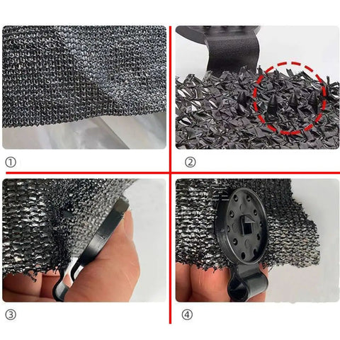 Heavy Duty Lock Grip Shade Cloth Clips Set Round Plastic Sun Shade Net Clips for Garden Patio Awnings Greenhouse Fabric
