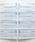 Clear Rubber Wedge Shims Kit 8 Pcs Elastic Leveling Pads non slip ribbed surfaces arranged in two rows