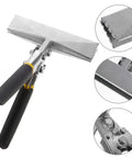 Six Inch Hand Seamer Metal Bender Tool with Straight Jaw, non-slip grip, double layer handle, for sheet metal bending and flattening.