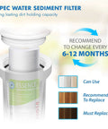 High Capacity Pre Filter Kit For Essence Series RO Water System Stages 1-3 with sediment filter change reminder