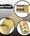 Close-up of 10 Piece Mini Brass Barrel Hinges Set For DIY Projects, Concealed Cylinder, Rust Resistant Yellow Brass