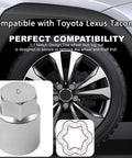 Locking Nut Remover Tool For Toyota And Lexus Wheel Locks shown with a wheel, compatible with RAV4 Camry Corolla Tacoma models
