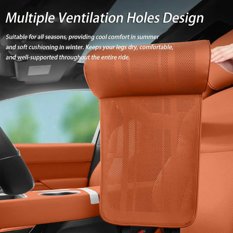 Ultimate Car Seat Leg Extender Cushion For Mini Cooper Se Convertible Jcw Electric Drives Adds Cool Ventilated Support Pad with mesh design.