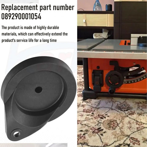 Two Pack Replacement Hand Wheel for Table Saw 089290001054 Fits Model R4513 shown next to compatible table saw for easy install