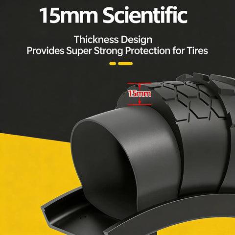 Cross-section of 20x4 Fat Bike Tire With Beefed Up Armor Protector showing 15mm thickness for E Bikes and Gravel Rides