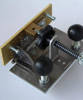 Knife Bevel Jig With Center Scribe Edge for Precision Grinding and Accurate Bevel Alignment, brass body, easy adjust handle.