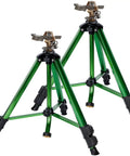 Beefy Impact Sprinkler Head On Tripod Base For Lawn Irrigation, Heavy Duty 360 Degree Coverage With Metal Nozzle, 2 Pack