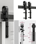 Bi Folding Barn Sliding Door Roller Kit With J Shape Rollers Hardware Only Pair Of Heavy Duty Rollers And Accessories