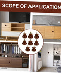 Eight Pack Round Wood Door Knobs For Drawers Wardrobes Cabinets And Closets Easy Install shown in various furniture setups.