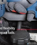 Mechanic using 26-Piece Half Inch Drive Deep Impact Socket Set Metric 10mm To 36mm in Cr-Mo alloy steel for high torque impact