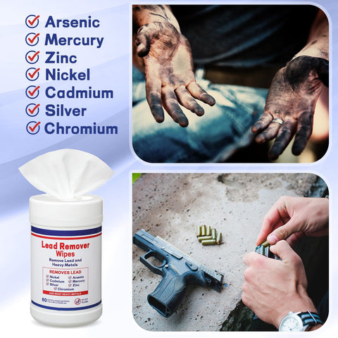 Lead Remover Wipes For Shooting 2 Pack 120 Wipes Hand And Surface Cleaning Wipes That Handle Lead Dust Oil And Grime
