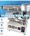 Transforms Plastic Pellets Into Premium Filament Fast Works Like A Champ With Single Screw Extruder And PID Temperature Control For Any Reliable Workshop Setup, showcasing machine with three outlet sizes 1.75MM, 2.85MM, 3MM.