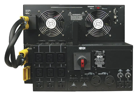 Tough As Nails 12000Va 8400W Smart Online Ups Rackmount Tower rear view showing connections and fan vents.