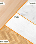 Different flooring types: wood, ceramic tile, and timber floor, highlighting surfaces for No Sweat Furniture Sliders use.
