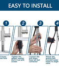 Installation steps for Heavy Duty Kitchen Faucet With Smooth Pull Down Sprayer In Top Shelf Brushed Nickel Rust Resistant Steel Body.