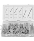 Heavy Duty Cotter Pin Kit 555 Pcs With Hairpin Style R Clips in organizer box for trailer hitch and automotive use