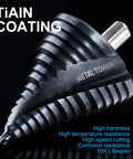 Built Tough Step Drill Bit Set With Fifteen Progressive Steps From One Quarter Inch To Two And One Half Inches M35 HSS Cobalt TiAlN Coating