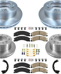 Front And Rear Brake Rotors And Pads Replacement Kit For Silverado 2500HD Fleet Duty 2011 2018 Durable OE Quality shown in image