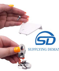 Hands holding components of W10632400 4317943 Refrigerator Ice Maker Replacement Kit Direct Fit For Specific Models