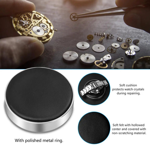 Watch Cushion Pad And Casing Protector For Repairs Pro Grade Non Slip PU Top With Groove To Protect Movement