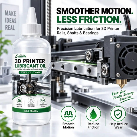 Premium 3D Printer Lubricant For Linear Rails And Steel Shafts Keeps Your Setup Glidin Sweet With Heavy Duty Silicone Blend, 150mL bottle.