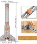 Heavy Duty Stainless Steel Router Circle Cutting Jig With Adjustable Depth And Universal Fit For Most Dust Covers Delivers Knockout Precision On Woodworking Projects Dang Simple Setup dimensions and adjustment details