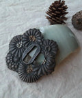 Handcrafted Alloy Katana Tsuba Guard With Floral Pattern For Katana Wakizashi Tanto Authentic Iaido Accessory Durable Samurai Shield
