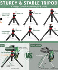 Comparison of sturdy tripod included with 12x56 High Power Monocular Telescope For Adults With Smartphone Adapter Tripod Travel Bag.