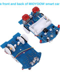 Image of Line Following Robot Car Kit for Beginners Soldering Practice, STEM Educational Electronics circuits and components.