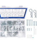 132 Piece Galvanized Steel Clevis Pins Set With 15 Sizes Heavy Duty Assortment Kit For Trailers Tractors Trucks Snow Plows