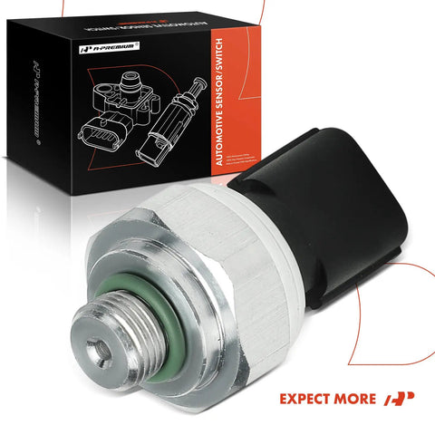 HVAC Pressure Transducer And Switch 3 Pin For Honda CRV Civic Accord Pilot Odyssey Fit HRV Ridgeline Crosstour Insight And Acura MDX RDX TLX TSX ILX Drop In Ready, black connector, metal body